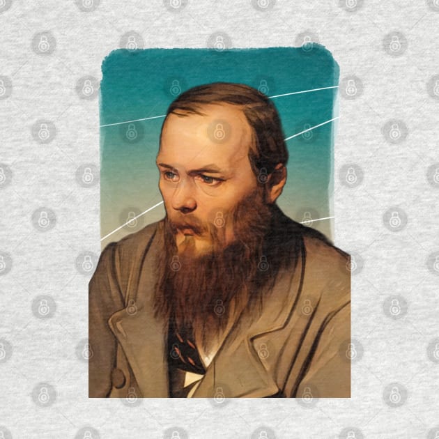 Russian novelist Fyodor Dostoevsky illustration by Litstoy 